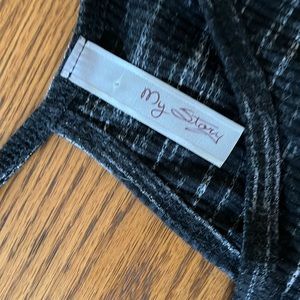 My Story black top with white accents